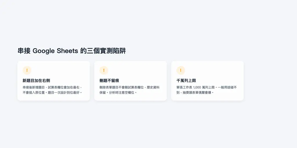 串接 Google Sheets 的三個實測陷阱